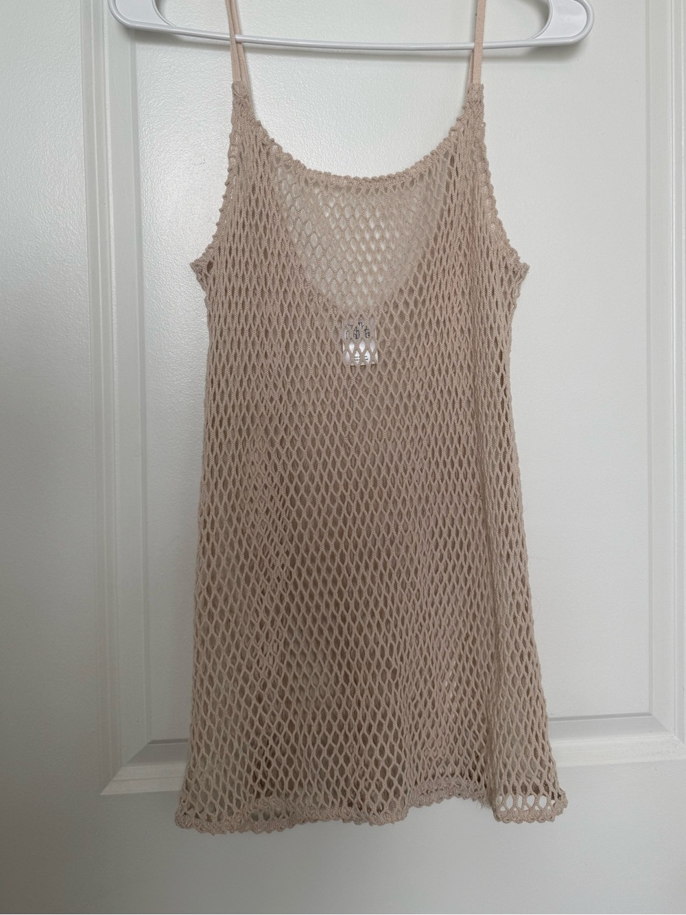 ✨5 for $25✨ Wild Fable Beige Crochet Mesh Slip Dress/Swim Cover Up